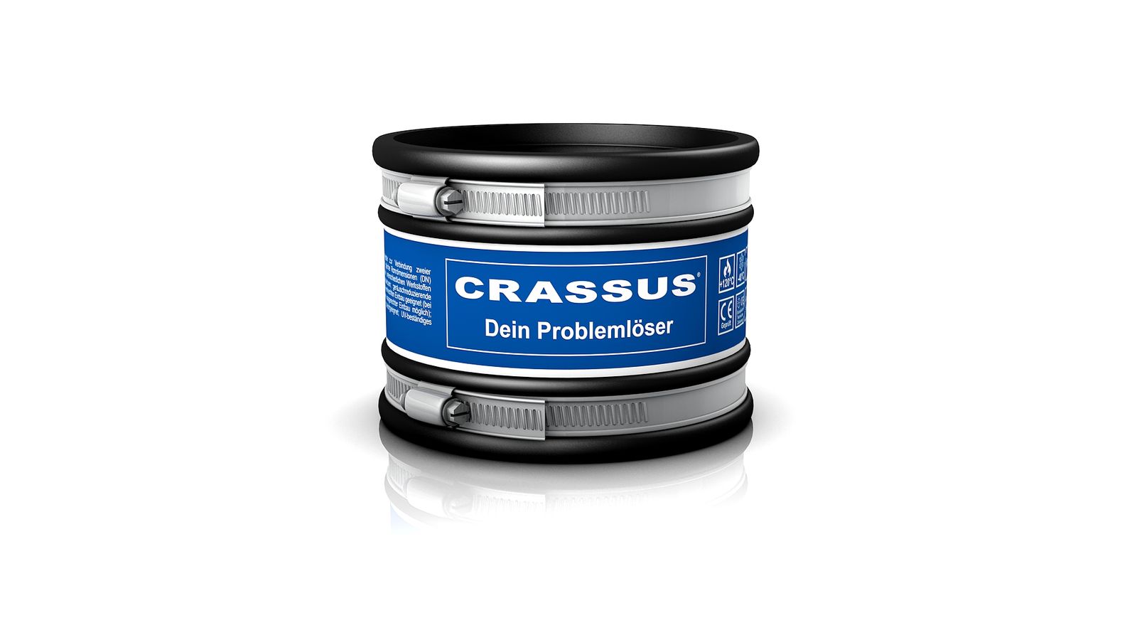 Crassus Schlauchadapter CDC 100, Typ 1, 100-116 mm, 0,6 bar, mit Innenlippe
